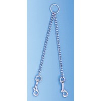 ACOPLE CROMADO CORREA 2 PERROS 60 cm. x 2 mm.