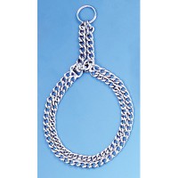 COLLAR ESTRANGULADOR CADENA DOBLE 50 cm. x 2,5 mm.
