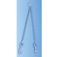 ACOPLE CROMADO PARA CORREAS 2 PERROS 25 cm. X 2 mm.